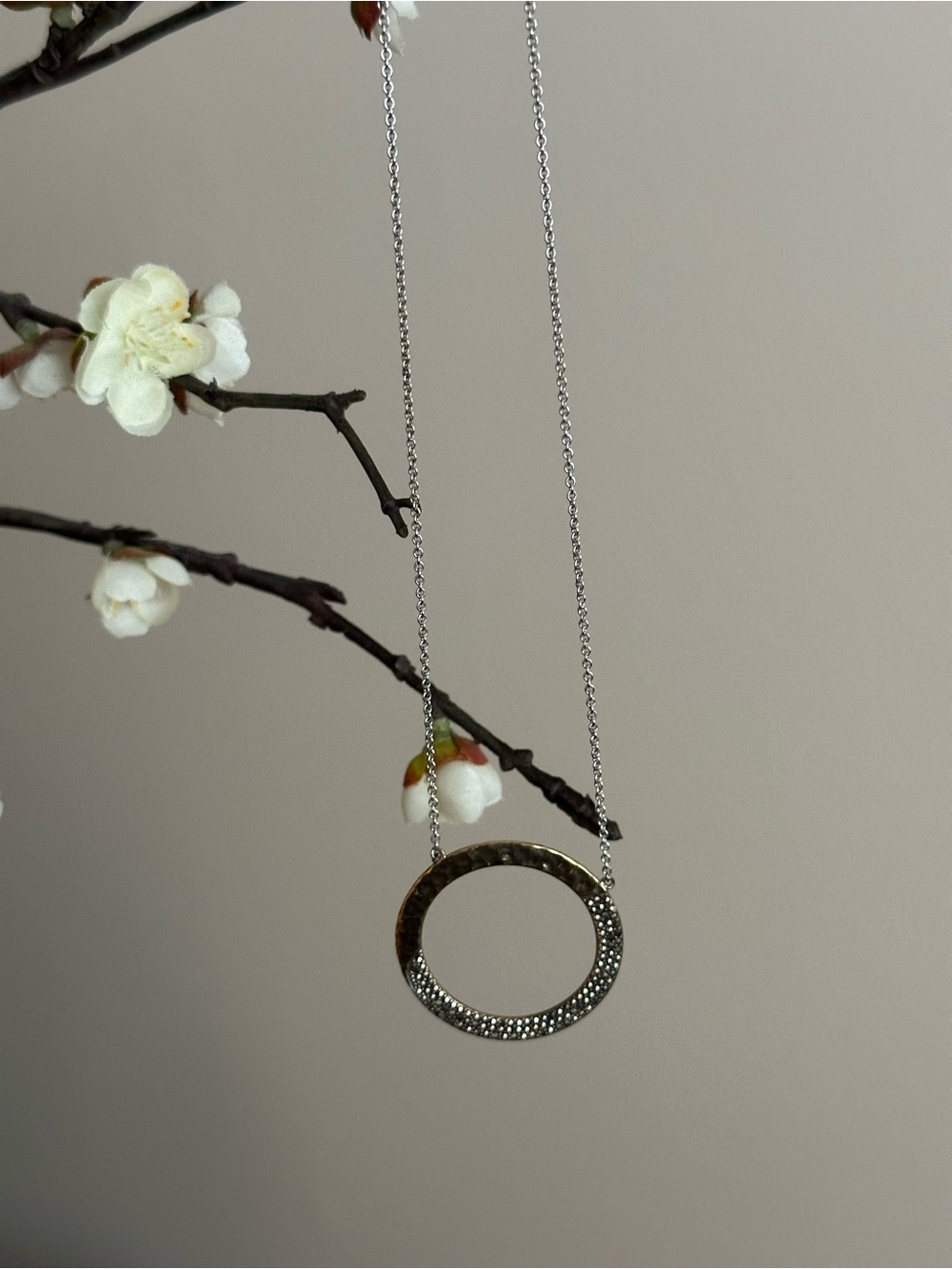 Judith Jack Open Circle Pendant Necklace
